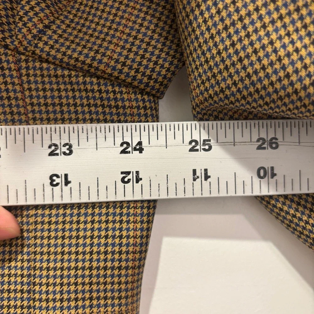 Brooks Brothers 346 Mens 46R Brown Houndstooth Super 100s Wool 3 Button Blazer